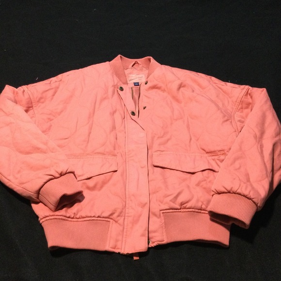 Universal Thread Jackets & Blazers - Universal Thread Quilted Bomber Jacket Pink Casual Snap Button Pockets Size S